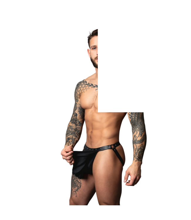 Male Power Spartacus Rock Jock L/XL Schwarz – Edgy Herrenrock aus Kunstleder