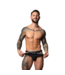 Male Power Edgy Fetish Jock Rok L/XL in Zwart - Stoer Kunstleer met Studs en Ringen