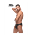 Male Power Moonshine Black Jock Brief - Stylish Comfort with Rear Exposure