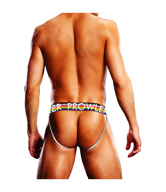 Prowler Prowler Oversized Jockstrap Zwart met Progress Pride Tailleband & Pootafdruk