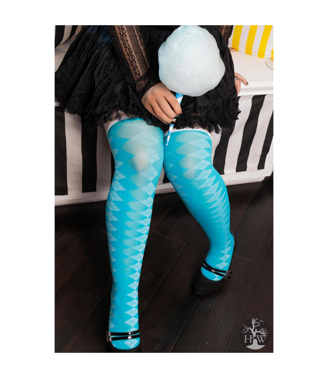 Kix'ies Kix'ies Argyle Dijen Hoog C Blauw – Perfecte Pasvorm en Comfort voor Golfoutfits