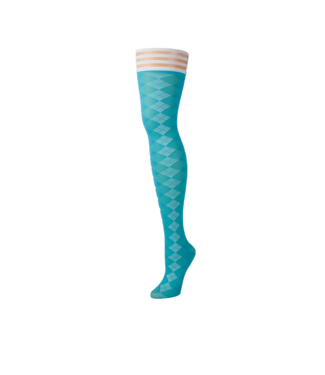 Kix'ies Stijlvolle Kix'ies Argyle Dijhoge Kousen Met Comfortabele Grip - Perfecte Fit!