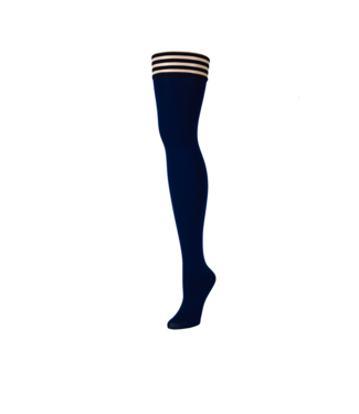 Kix'ies Stijlvolle Marineblauwe Kix'ies Thigh High Kousen met Antislip Grip