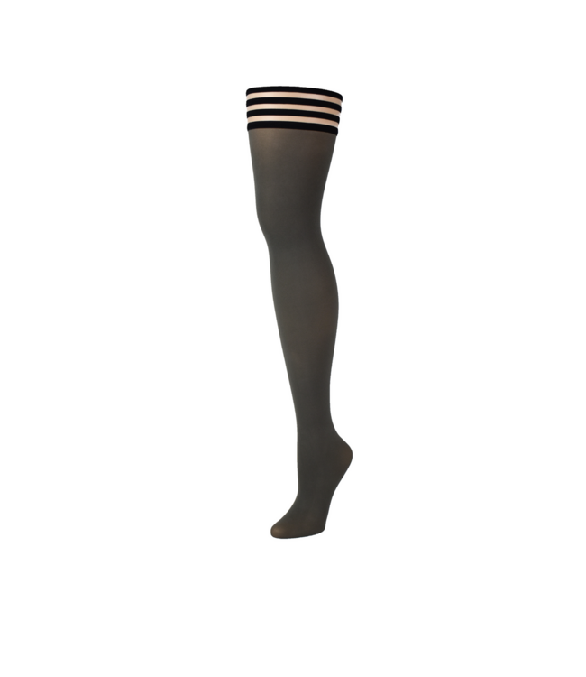 Kix'ies Kix'ies Sierra Grey Thigh-High Stockings | Comfort & Style for All Sizes