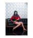 Kix'ies Claudia Rood Visnetkousen: Trendy Thigh-Highs met Perfecte Grip voor Elke Outfit