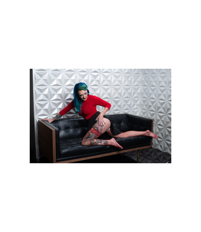 Kix'ies Claudia Rood Visnetkousen: Trendy Thigh-Highs met Perfecte Grip voor Elke Outfit