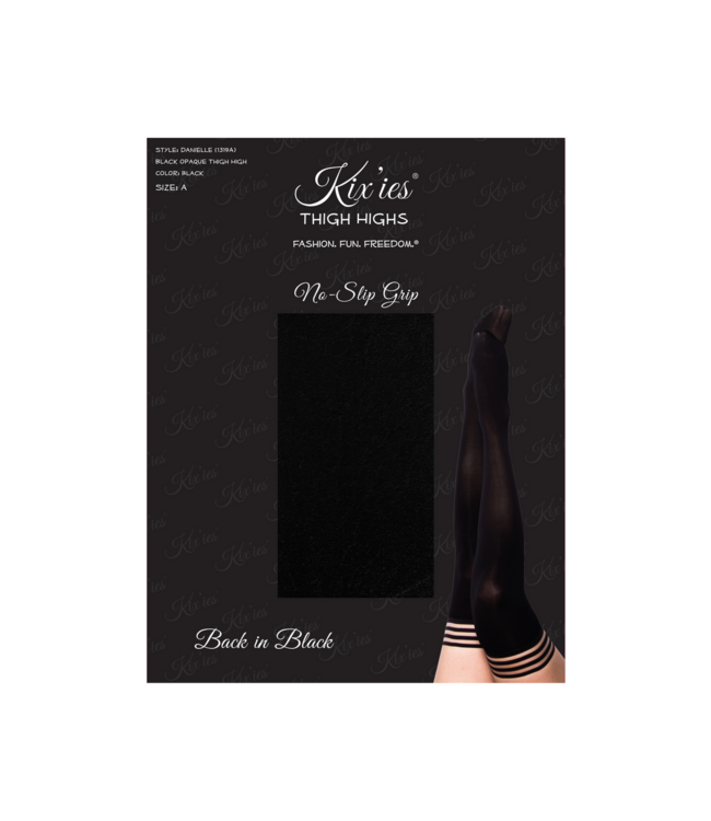 Kix'ies Danielle Thigh High C Black | Stylish, Comfortable Kix'ies Hold-Ups