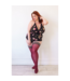 Kix'ies Kix'ies Cabernet Bovenbeen-Hoge Panty’s Rood | Comfortabel & Stijlvol