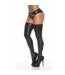 Mapalé Bold Metallic Black Thigh-Highs - Stay-Put & Eye-Catching Style