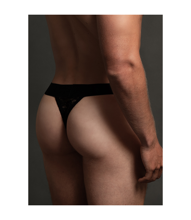 Allure Eleganter Spitzen-Tanga L/XL Schwarz | Sinnlich, bequem und verführerisch
