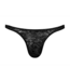 Male Power Bong Thong L/XL Schwarz – Bequemer Spitzen-String für Männer