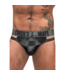 Male Power Checkered Cutout Thong S/M Black - Male Power Stylish Comfort