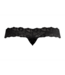 Male Power Verleidelijke Scandal-Lace Microstring met Kanten Tailleband - Zwart L/Xl