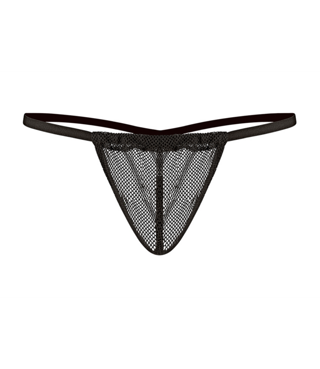 Male Power Verleidelijke Stretch Net G-String One Size Zwart - Male Power Pose Slip