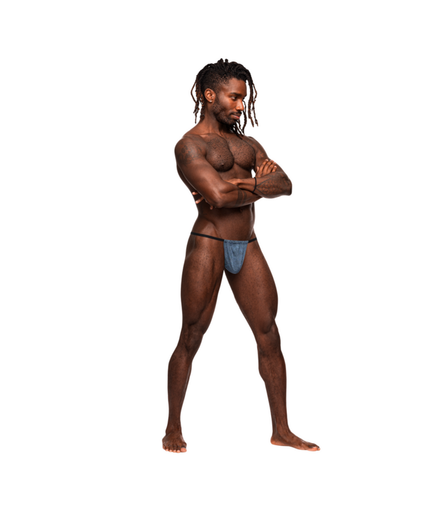 Male Power Verstellbarer Posing Strap Blau – Male Power G-String für Männer