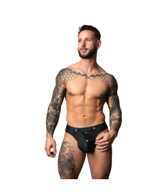 Male Power Oh Snap! Black Snap Off Thong L/XL by Male Power - Cool Comfort