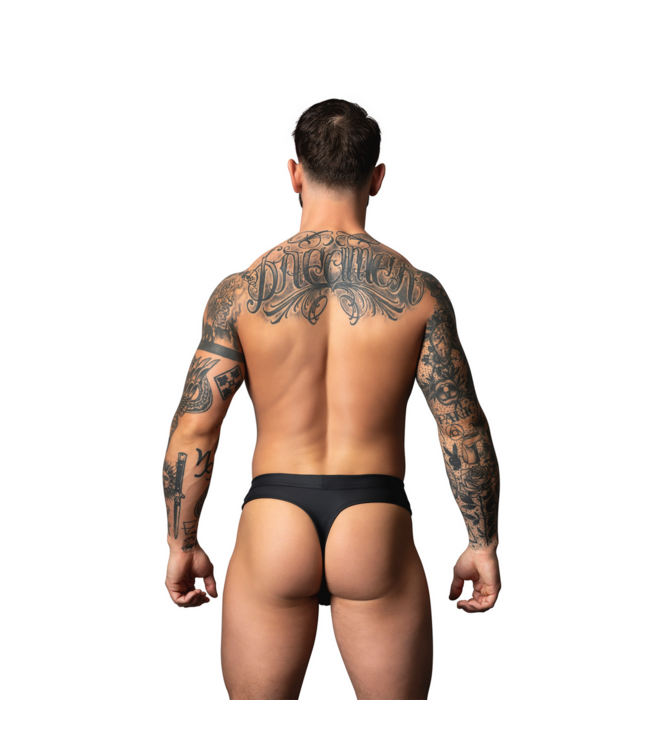 Male Power Durf met de Oh Snap! Snap Off Jock - Mat Zwart Herenondergoed S/M