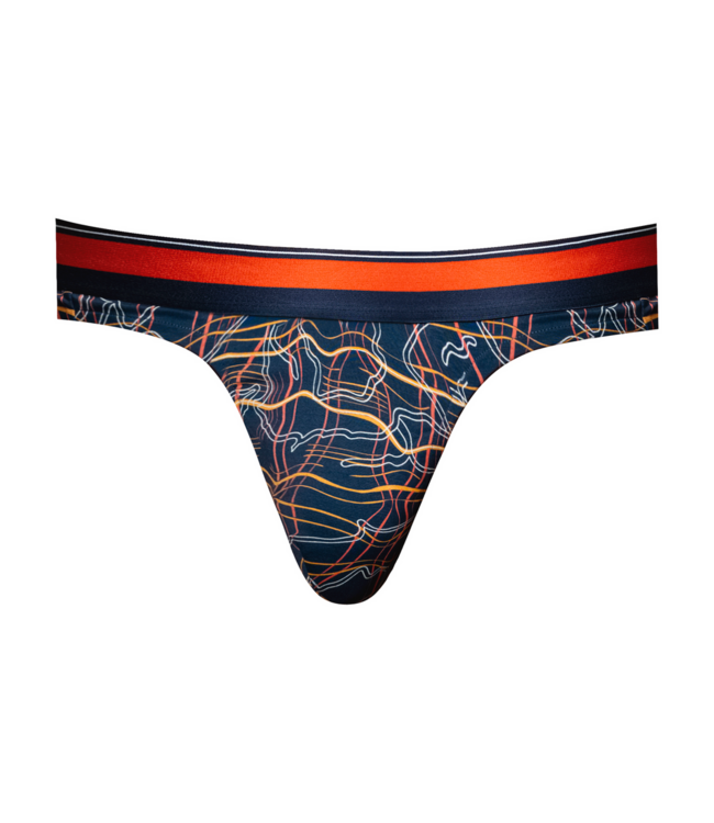 Male Power De Soo Cumfy Thong Marine Marmer L/Xl | Ultrafijn Comfort voor Heren