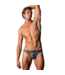 Male Power Ultimate Duo Thong with Pocket & Cobalt Cock Ring - Male Power S/M