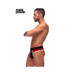 Male Power Retro Sports Panel Thong S/M Black/Red by Male Power - Comfort & Style
