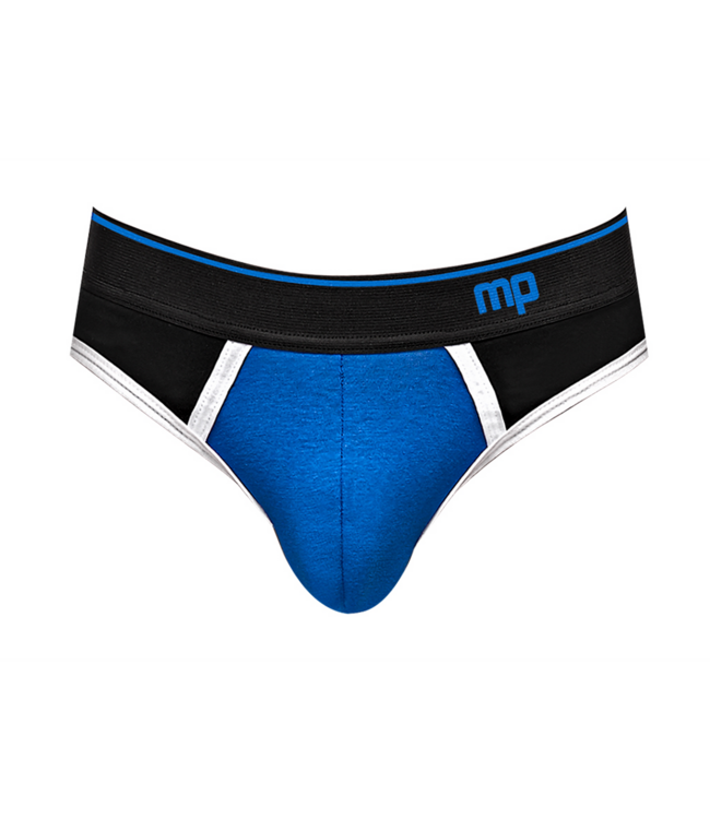 Male Power Retro Sport String L/Xl Zwart/Blauw - Stijlvol en Comfortabel van Male Power