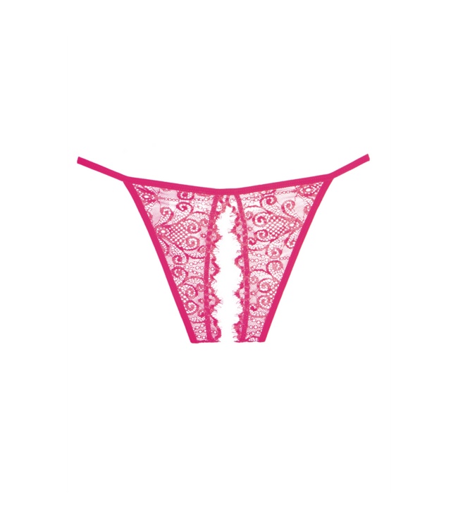 Allure Verleidelijke Lace Slip met Open Kruis - Elegantie en Comfort in One Size