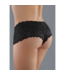Allure Crotchless Lace Booty Shorts - Black One Size Seductive Comfort