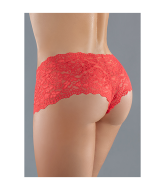 Allure Verleidelijke Kanten Booty Short in Rood | Elegante One Size Met Kruidloze Twist