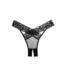 Allure Elegant Crotchless Knickers with Lace and Straps - One Size, Black