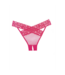 Allure Desire Crotchless Briefs with Lace & Cut-Outs - Allure Pink, One Size