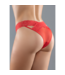 Allure Verleidelijke Crotchless Panty met Wimpers en Elegante Uitsparingen - Rood