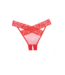 Allure Verleidelijke Crotchless Panty met Wimpers en Elegante Uitsparingen - Rood