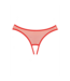 Allure Exposé Red Sheer Mesh Thong with Eyelash Lace & Open Back