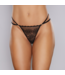 Allure Elegant Black Lace & Mesh Thong - Stylish Comfort for Every Occasion