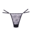 Allure Elegant Black Lace & Mesh Thong - Stylish Comfort for Every Occasion