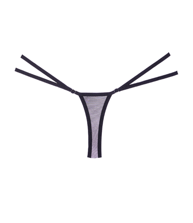 Allure Schwarzer Spitzen-Mesh-String – Sexy, stilvoll und vielseitig bequem