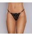 Allure Allure Black Lace Thong - Comfortable & Durable One Size Fit