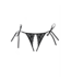 Allure Verleidelijke Lolita Slip Zwart - Sexy One Size met Golvende Kanten en Ribbons
