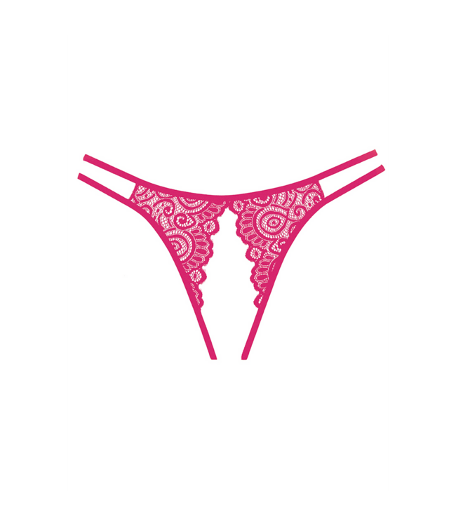 Allure Onweerstaanbaar Galloon Kantpanty - Verleidelijke Roze Open Slipje