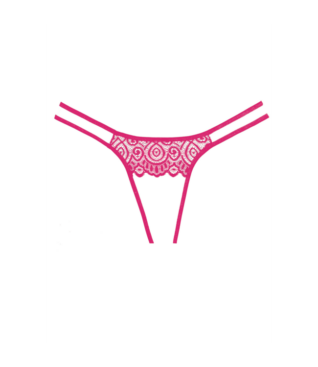 Allure Onweerstaanbaar Galloon Kantpanty - Verleidelijke Roze Open Slipje