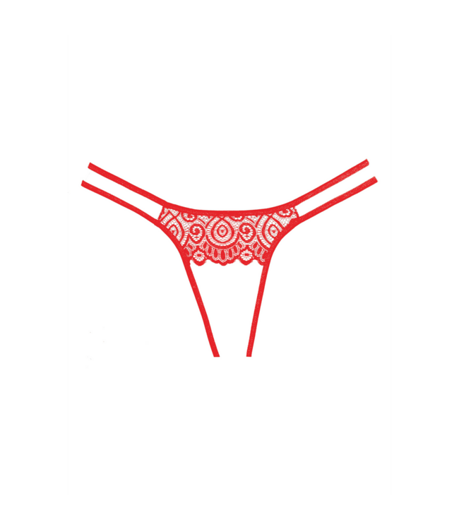 Allure Verleidelijke Galloon Kantpanty Rood - Sensuele Lace Slipje One Size