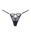 Allure Seductive Black Lace Thong & Strappy Tights with Silver Rings