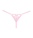 Allure Seductive Pink Lace Thong with Bondage Straps and Silver Ring Details