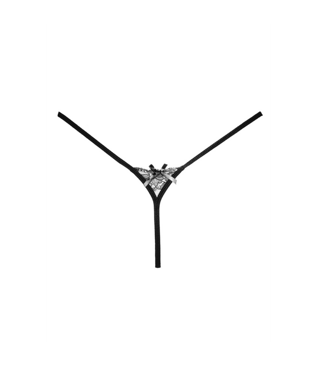 Allure Verleidelijke Kant String One Size - Elegante Zwarte Luxe Slipjes
