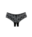 Allure Verleidelijke Luxe Boy Cut Slip met Geschulpte Kant - One Size Zwart
