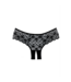 Allure Verleidelijke Luxe Boy Cut Slip met Geschulpte Kant - One Size Zwart