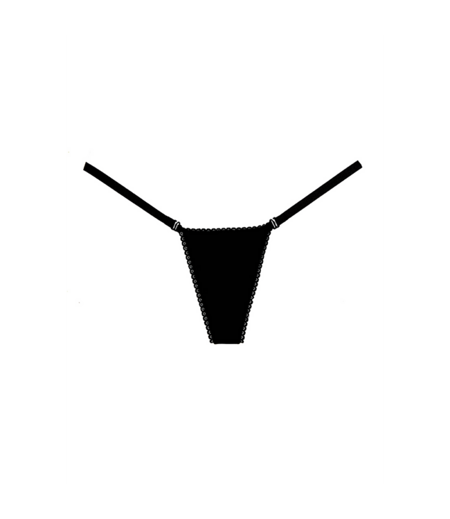 Allure Verfijnd Fluwelen G-String - Luxe Velvet Slipje met Elegante Strap-Back