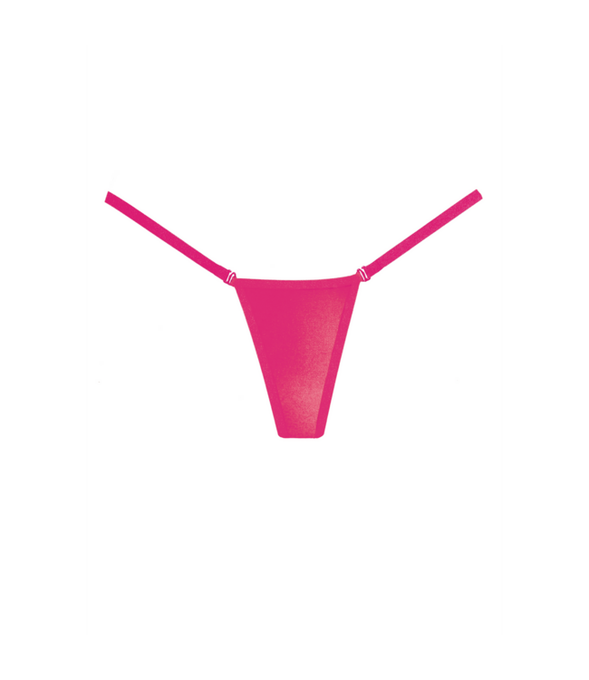 Allure Verleidelijke Wetlook G-String met Bandjesrug - One Size in Roze