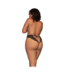 Dreamgirl Verführerischer Spitzen-Tanga-Slip mit offenem Schritt in Schwarz