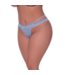 Magic Silk Exposed by Magic Silk Periwinkle Lace & Satin Open Crotch Tanga